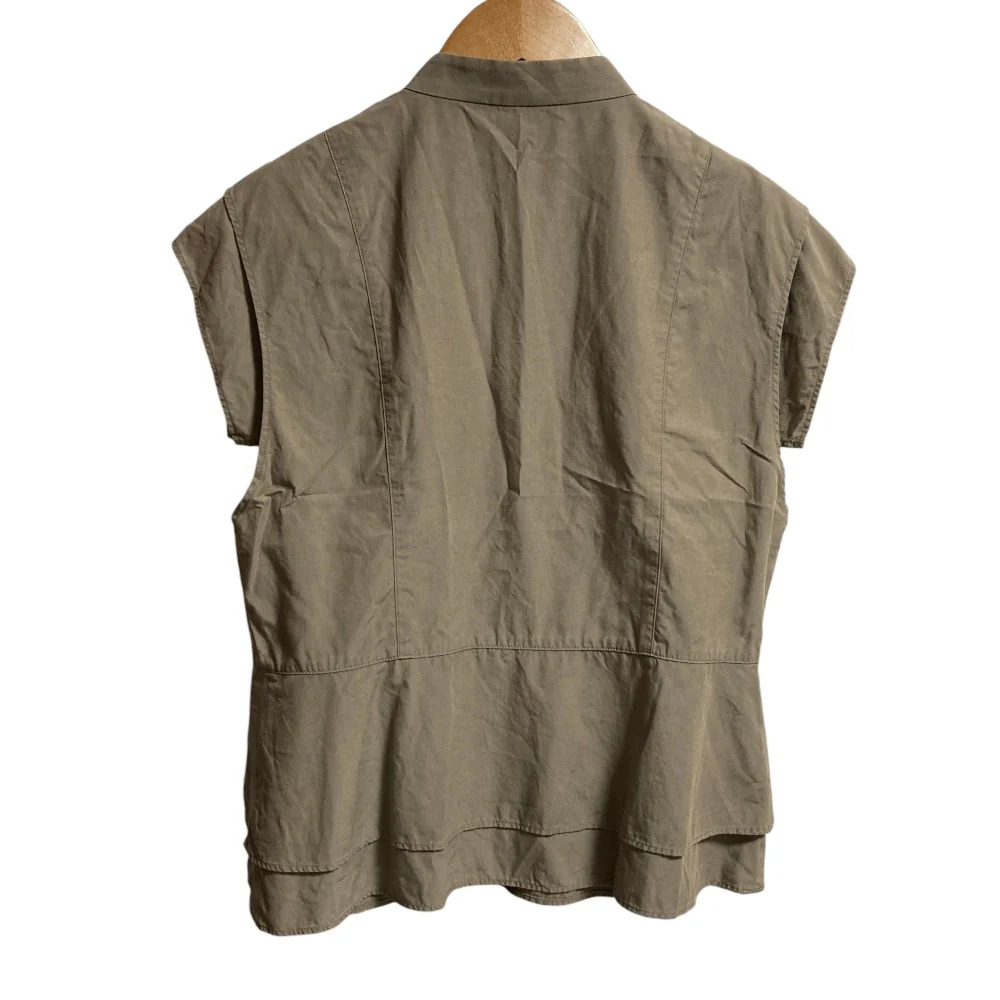 ASTRAET Peplum Band Collar Blouse - Image 4