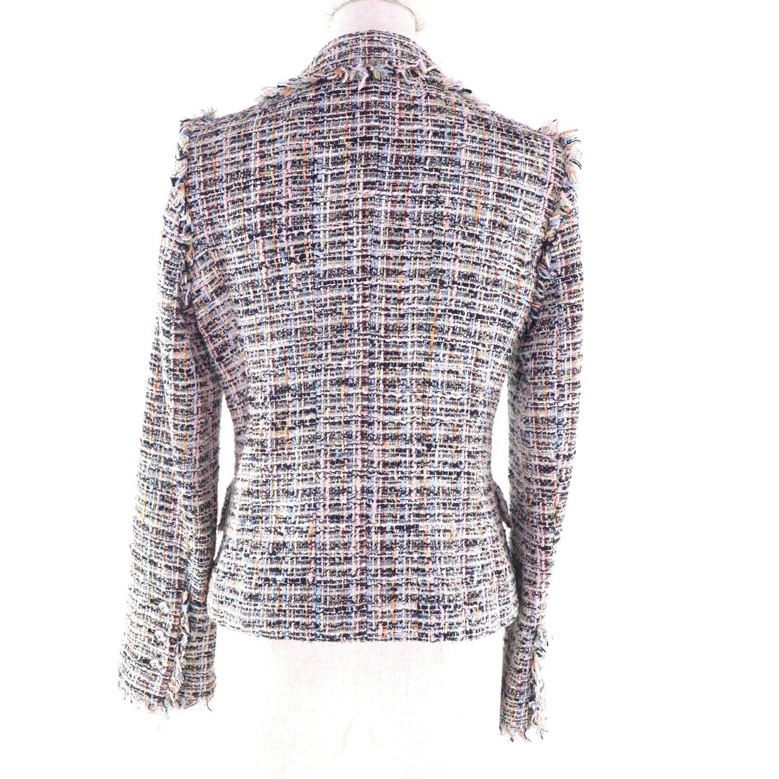 Chanel COCO Button Ribbon Tweed Jacket - Image 3