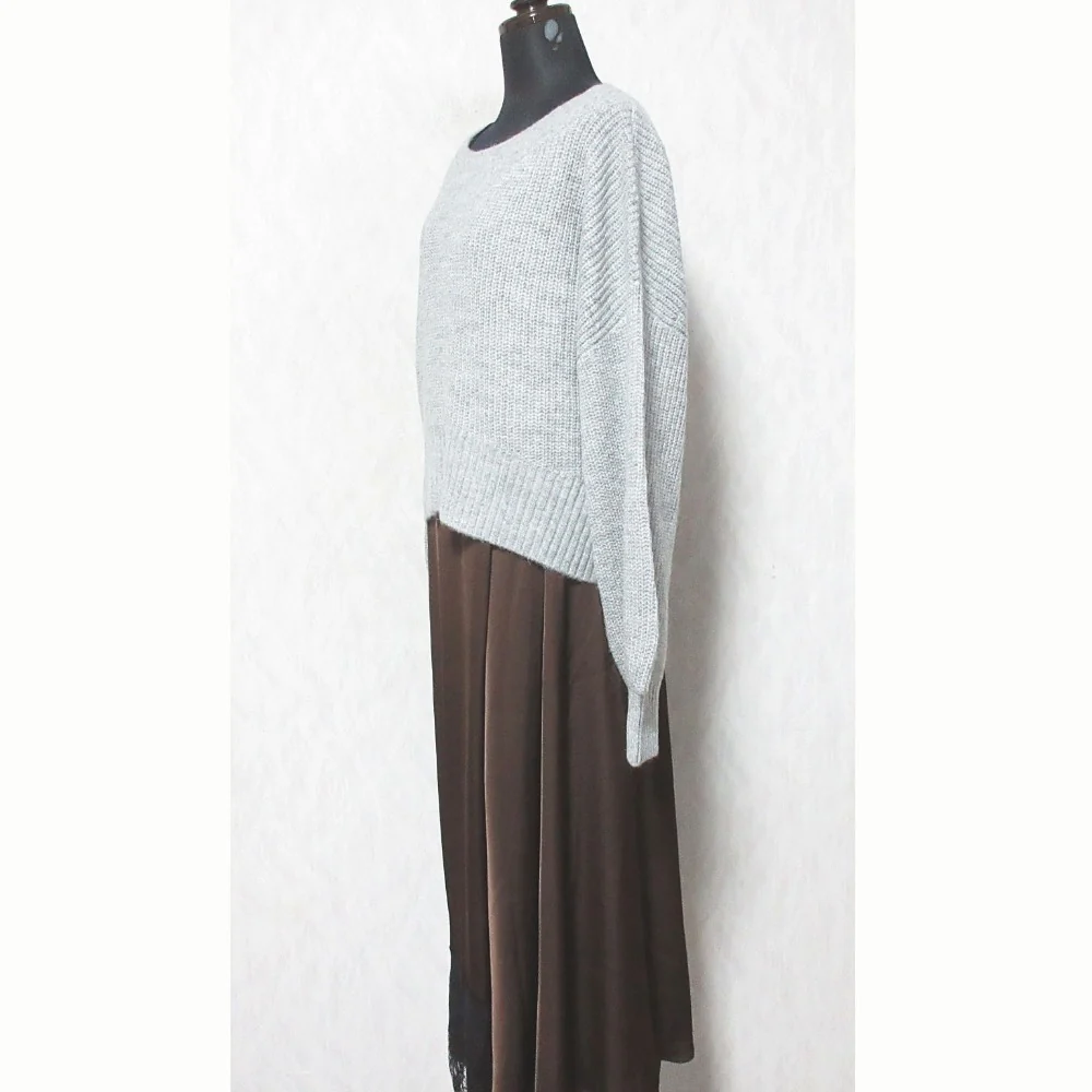 Diagram Grace Continental Satin Lace Knit Dress - Image 3