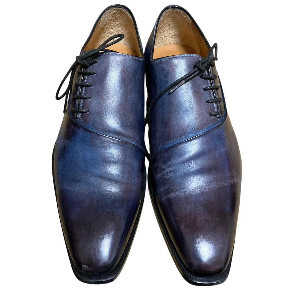 Francesco Benigno Patina Leather Dress Shoes - Image 2