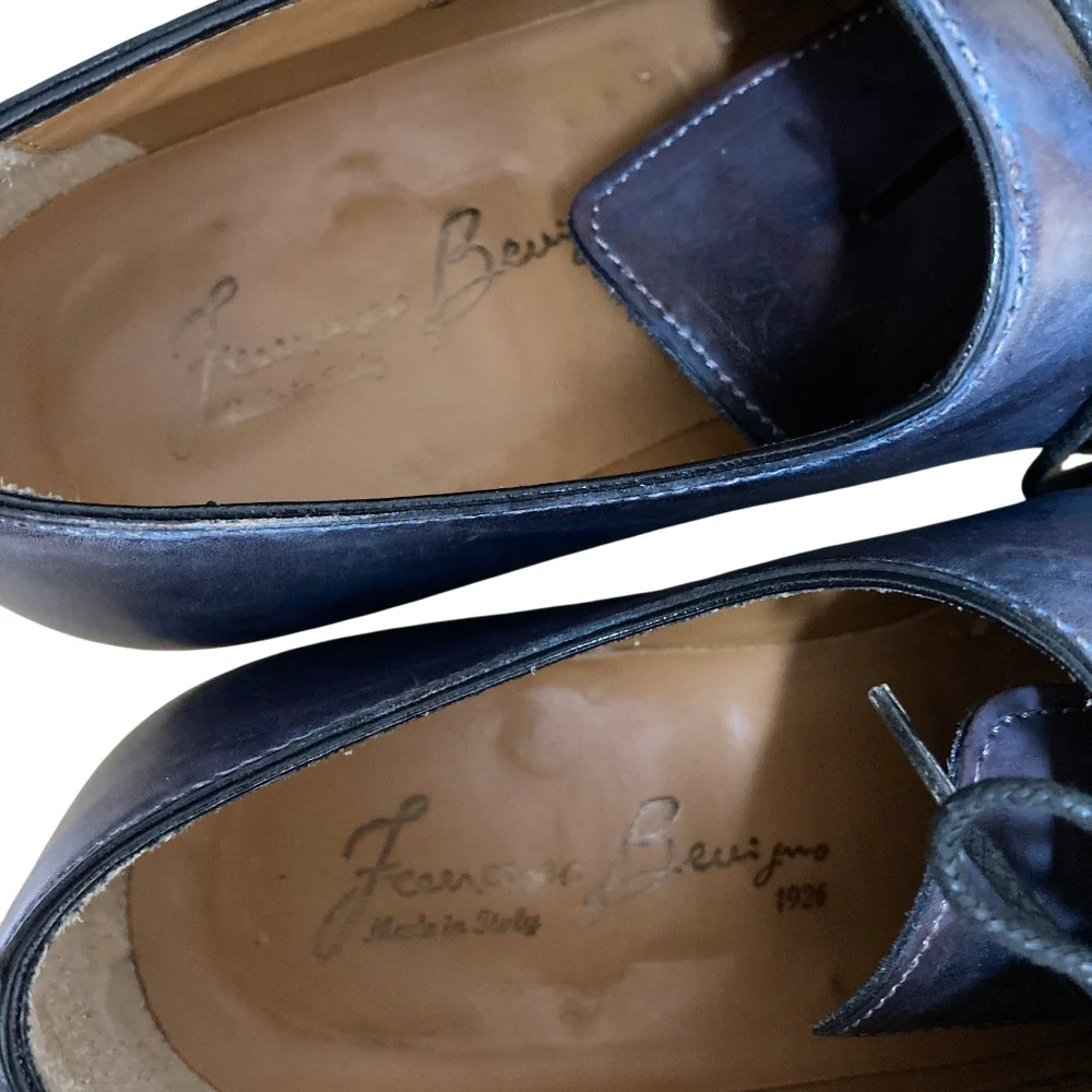 Francesco Benigno Patina Leather Dress Shoes - Image 6