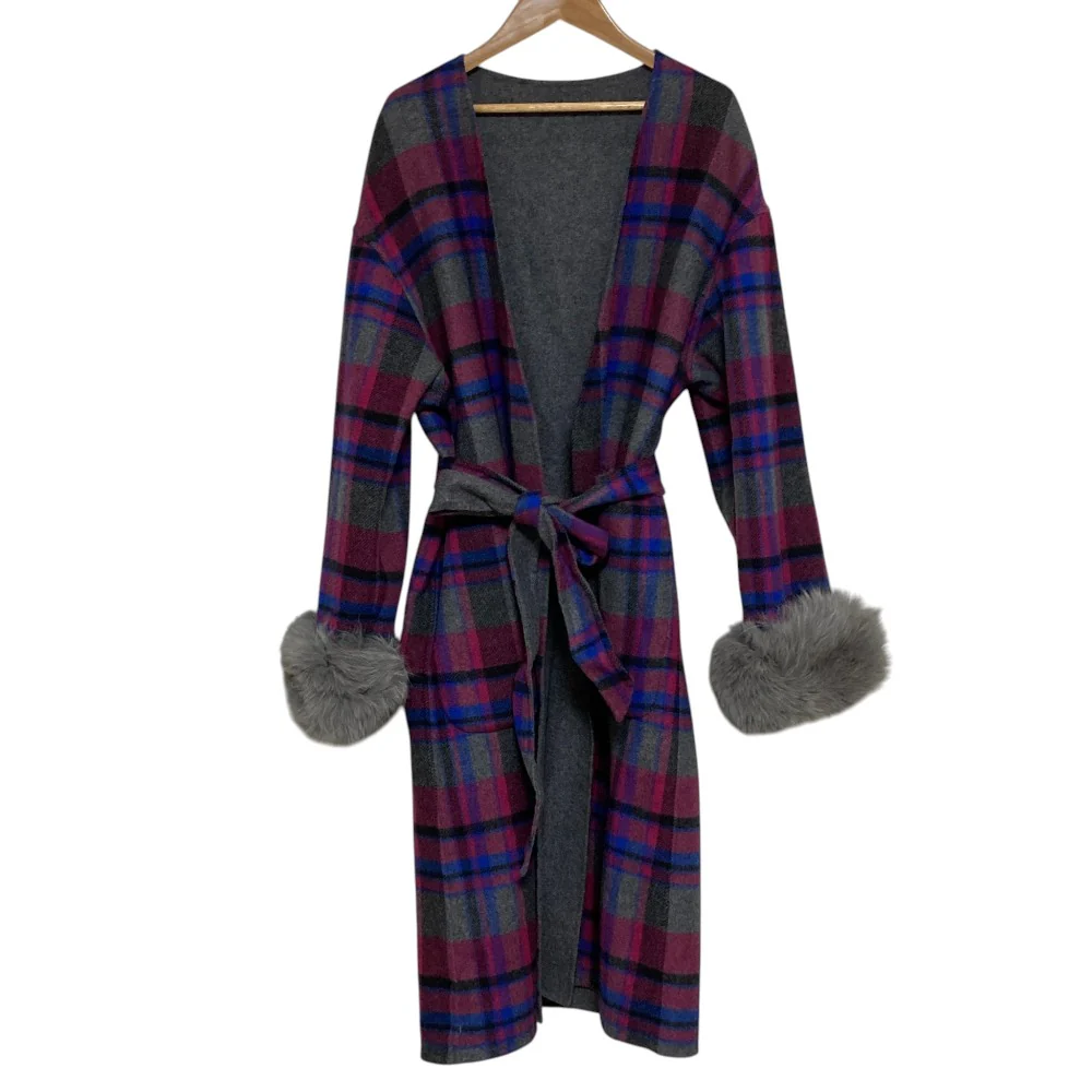 GRACE CONTINENTAL Wool Blend Reversible Coat - Image 6