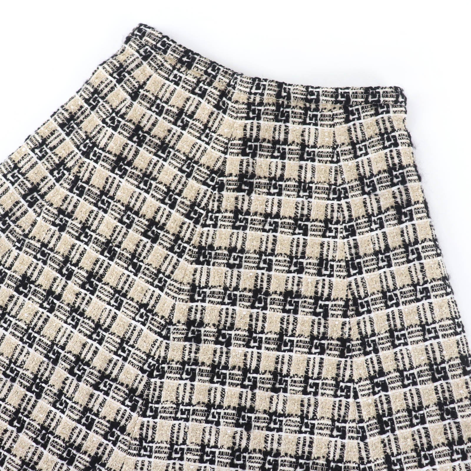 Gucci G Logo Tweed Flared Skirt - Image 3