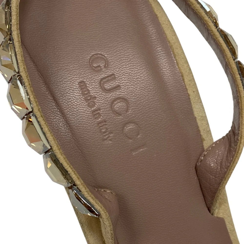 Gucci Rhinestone High Heel Sandals - Image 7