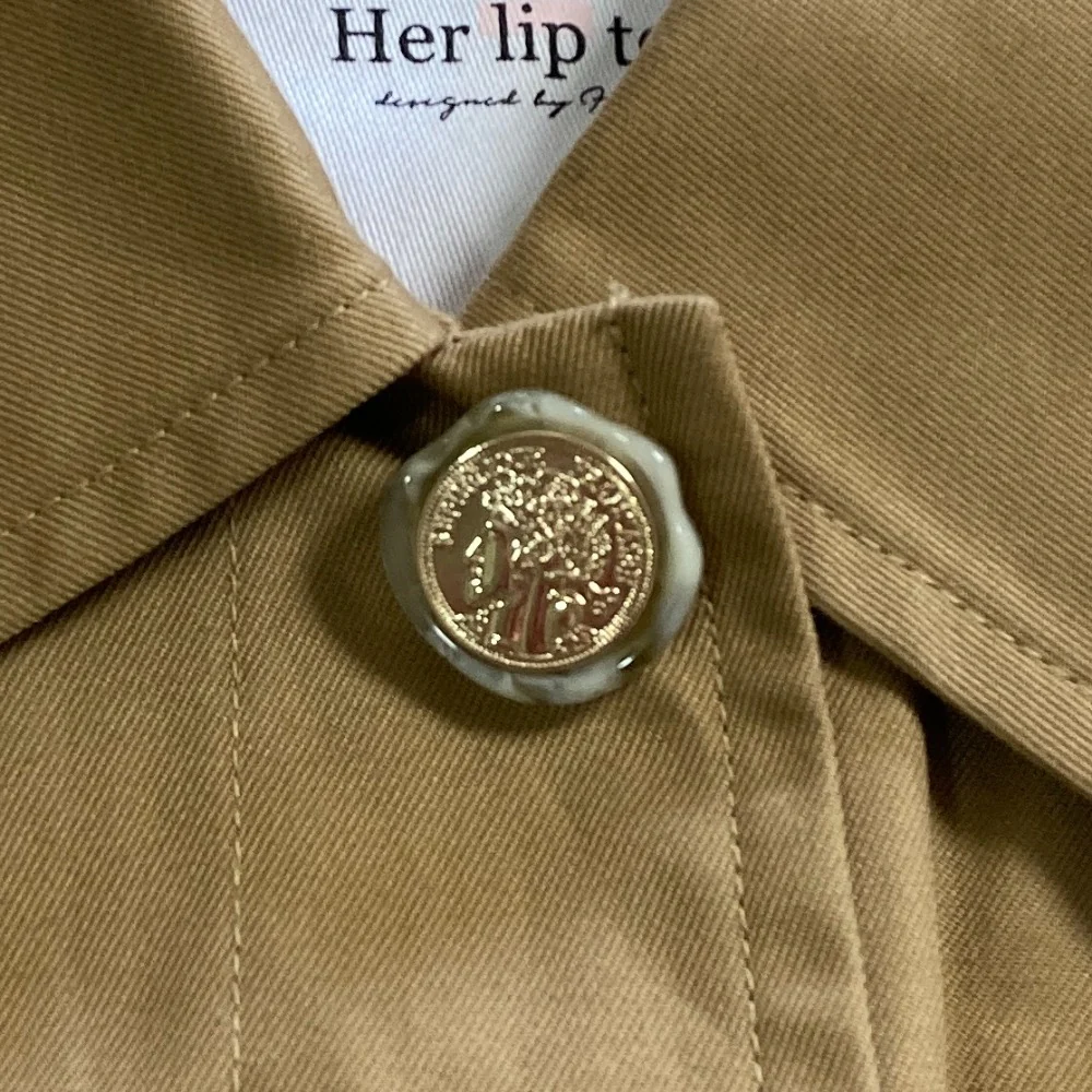 Herlipto Belted Gabardine Cotton Jacket - Image 6