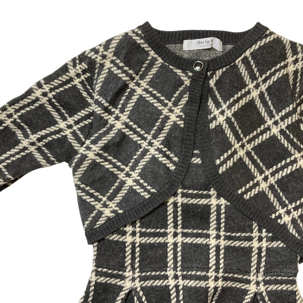 Herlipto Pantheon Checked Knit Dress dress - Image 3