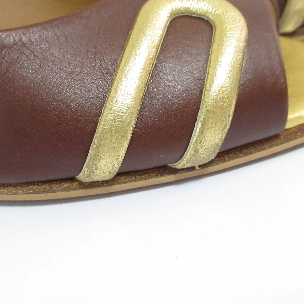 Hermès Leather Open Toe Slingback Pumps - Image 18