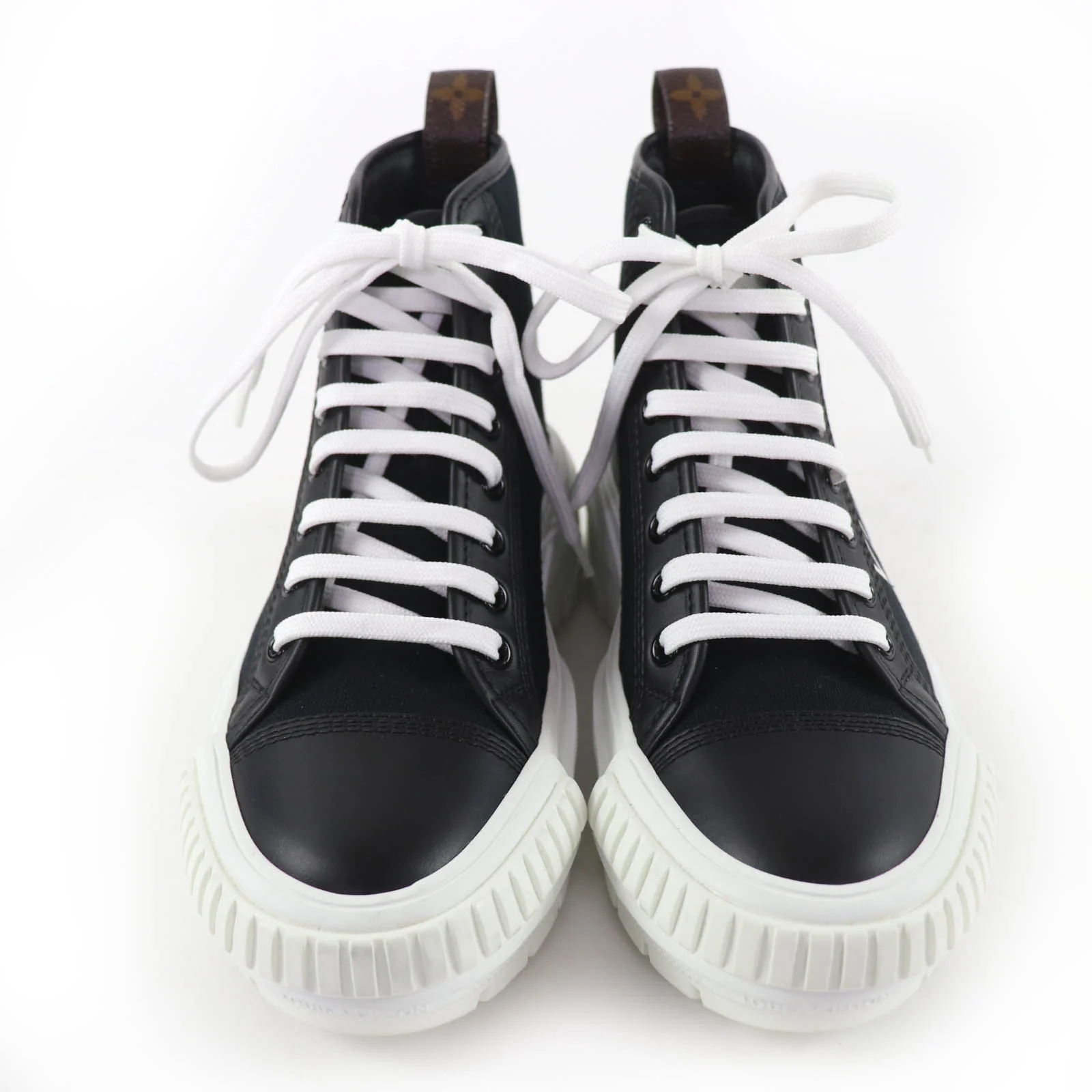 Louis Vuitton Canvas High Cut Sneakers - Image 3