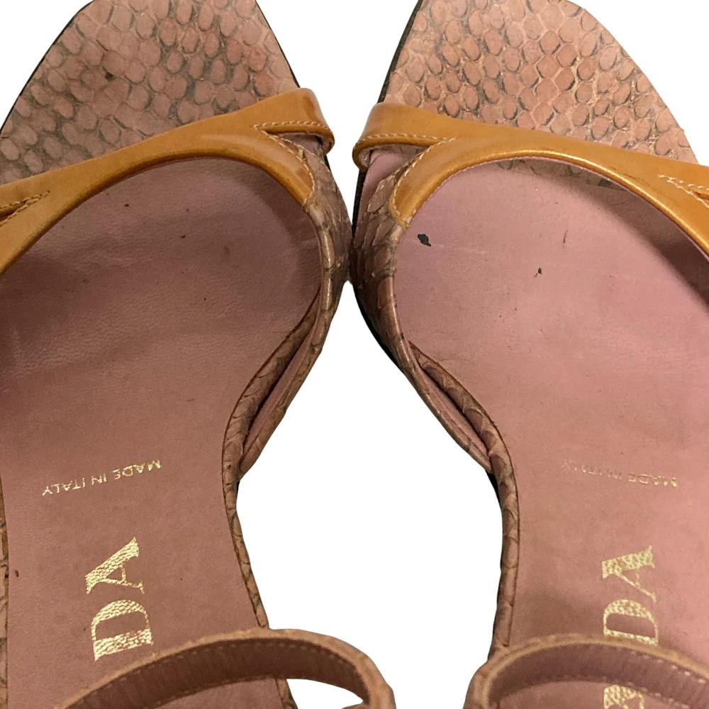 Prada Python Leather Sandals - Image 6
