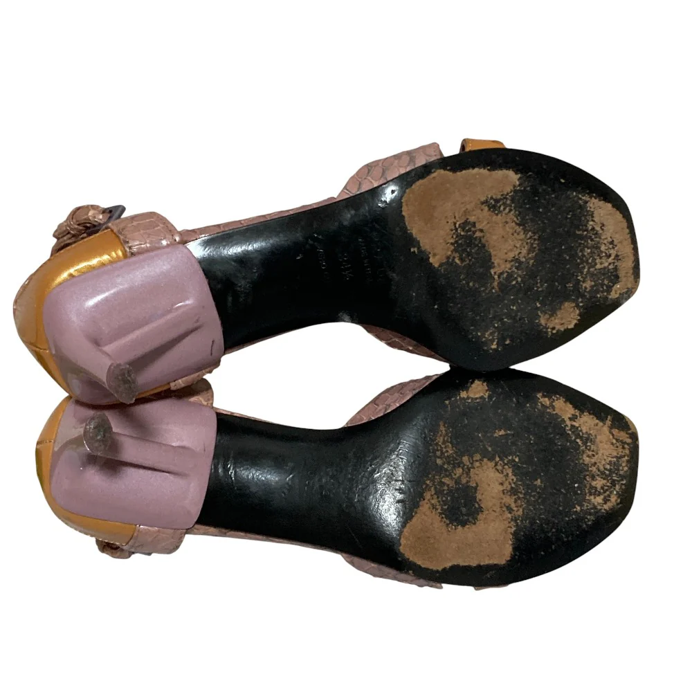 Prada Python Leather Sandals - Image 8