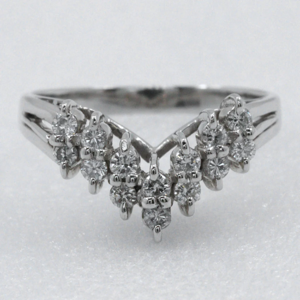 Pt900 Platinum Diamond Ring - Image 5