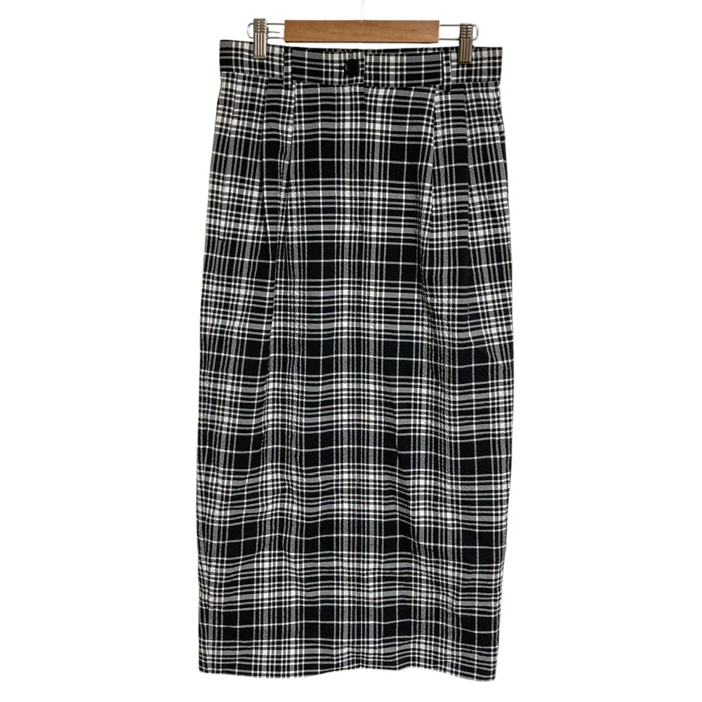 SPORTMAX Seersucker Check Skirt